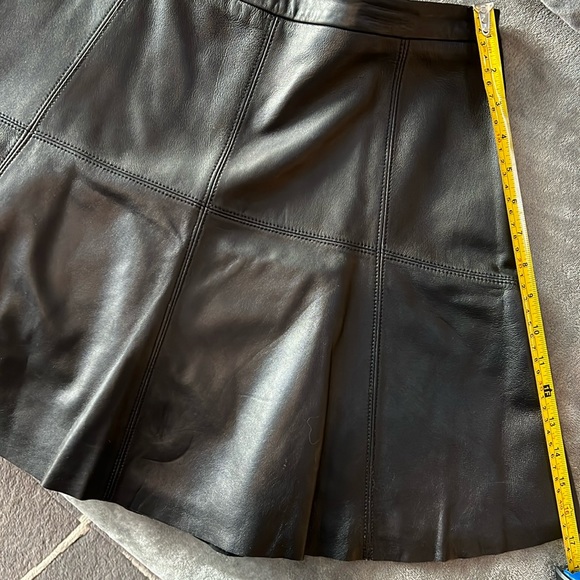 Rebecca Minkoff Ibiza Black Leather Skirt SZ 8 - Picture 8 of 9